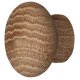 Turned EndGrain Knob Unfin Oak D34x28mm