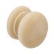 Turned EndGrain Knob Unfin Bch D44x39mm