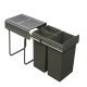 Tek PO 400 Bin Hinged 2x10+20L Dark Grey
