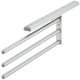 Towel Rail 3-Arm 465mm Aluminium/Plastic Silver Ano