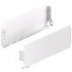 MX Std Sgl Drawer Sides 120/500mm Steel Wht