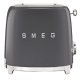 Smeg FAB TSF01GRUK Toaster 2 Slc Satin Grey