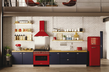 Smeg Por CPF9GPR Range Ckr DF Red/Stainless Steel - view 2