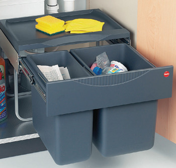 Hailo Tandem 500 Bin 18+12L Lt Grey - view 2