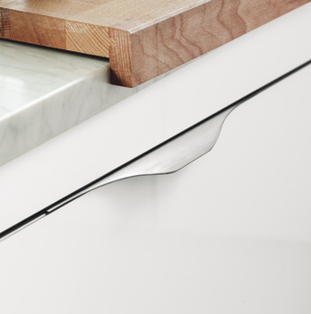 Noma Profile Handle Aluminium Stainless Steel Effect 256mm Fixing Centres - view 2