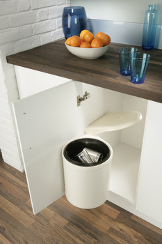 Swing Out Waste Bin for Hinged Door Cabinets 10 Litres Ideal for sink units for cabinet width min. 400 mm 1x 10 litre bin stainless steel