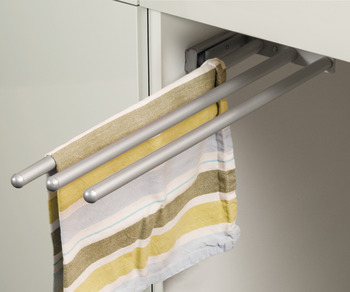 Towel Rail 3-Arm 465mm Aluminium/Plastic Silver Ano - view 2