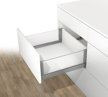 Drawer Set 186 mm High Length 270-500 mm Nova Pro Scala Crystal Plus Length 270 mm loading bearing capacity 40 kg silver