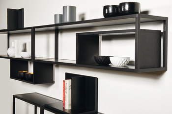 End Section Aluminium Height 300-450 mm Schuco Smartcube 300 x 250 mm - Black finish