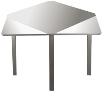 Drop Leaf Table Fitting TKB for Extending Tables Silver anodised aluminium - view 3