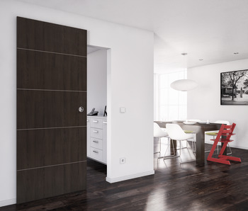 Complete Set for 1 Sliding Interior Door Slido D-Line43 80M Top hung system Rail length 1800 mm - view 2