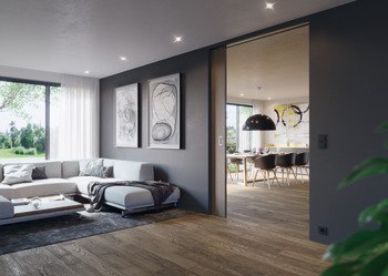 Fitting Set for Sliding Interior Pocket Doors Hawa Junior 80/B Top hung system For 1 door long bolt version
