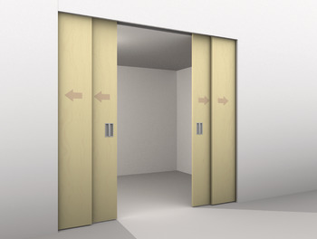 Fitting Set Add On System for Sliding Interior Doors Hawa-Telescopic 40/4 Top hung system For 4 doors - view 2