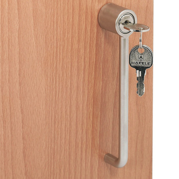 Symo3000 Lock Handle 128mm Fixing Centres Zinc Alloy NP - view 2
