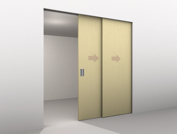 Fitting Set Add-On System for Sliding Interior Doors Hawa-Telescopic 80/2 Top hung system For 2 doors