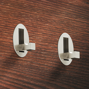 Coat Hook Stainless Steel 28 x 60 mm Folding Brushed matt finish - view 2