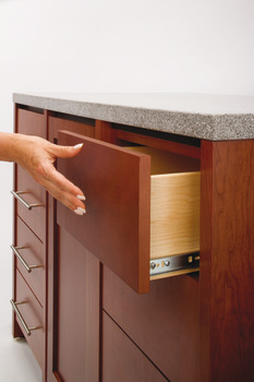 Ball Bearing Drawer Runner Full Extension Bright Finish Accuride 3832TR Touch Release Telescopic side mounted Installed length 300 mm load capacity 42 kg - view 5