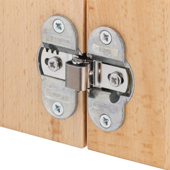 Concealed Mortice Hinge 180° for Folding Doors With automatic closing spring Screw fixing cup 343.91.600