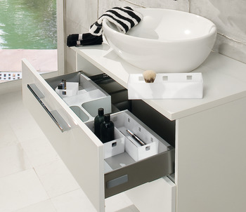 Storage System for Under Sink Drawers Storage Tray Ninka Banio 65 mm H x 251 mm W x 84 mm D - view 2