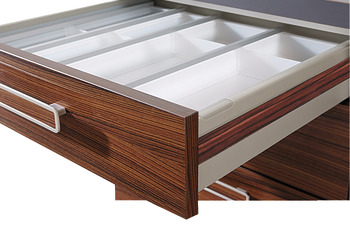Cutlery Tray Set for Blum Tandembox Ninka Cuisio  For cabinets with 15/16 or 18/19 mm board thickness (variable soft edges) For drawer depth 500 mm for cabinet width 1000 mm frosted white - view 4