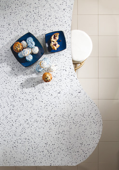 Splashback Solid Surface Ice Blue Minerva® 3050 x 600 x 12 mm full size - view 2