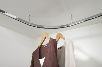 WithRobe Rail (Oval) 90D Curved Set Chrome - view 2