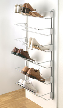 Wall Rail f Shoe Rack 1120x31.5x14mm Chrome - view 2