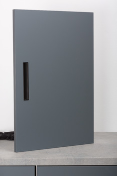 Cubic Inset Handle Zinc Alloy Matte Black 160mm - view 2