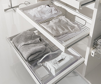 Wire Basket for Elite Soft Close Vibo For hanging onto pull-out frame Silver epoxy finish basket width 731 mm - view 3