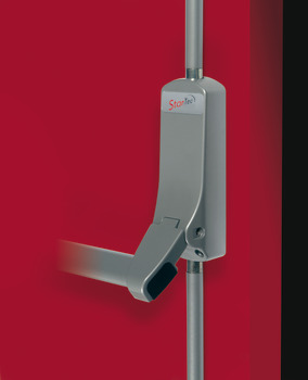 Panic Bolt Single Exit Only for Doors Max. 2400 x 1220 mm (HxW) Startec Suits either hand Satin stainless steel