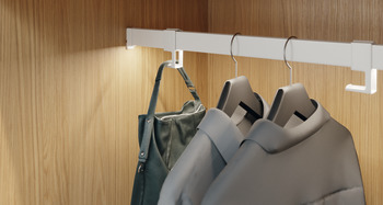 Hook for Straight-Edged Wardrobe Rail Häfele Dresscode Plastic Umber grey - view 2