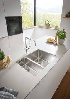 Sink GROHE K700 1.5 bowl Half bowl position: Right - view 3
