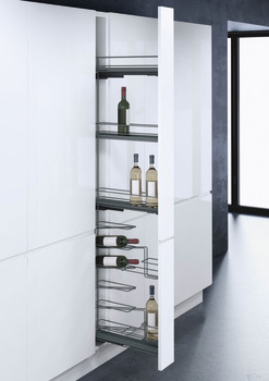 Pull Out Unit with Baskets and Wine Rack for 150 mm Cabinet VS WIRO Lava grey