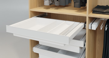 Designer Panel for Pull Out Frame Häfele Dresscode Width B 712 mm for cabinet width 800 mm traffic white RAL 9016 - view 2