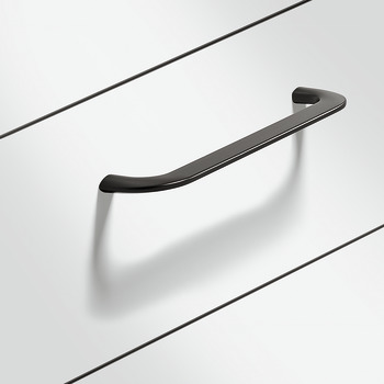 D Pull Handle Zinc Alloy Fixing Centres 64-320 mm Curly Matt black - fixing centres 64 mm - view 3