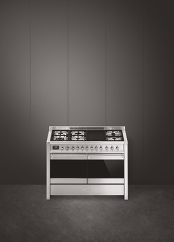 Cooker Dual Fuel with Double Oven 1200 mm Smeg Opera A4-81 - Stainless steel - view 2
