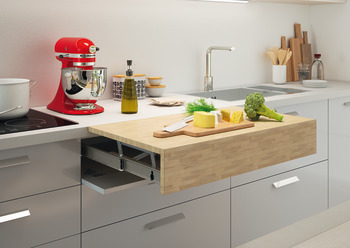 Pull Out Worktop Self-supporting OPLÀ TOP   For cabinet width 1200 mm