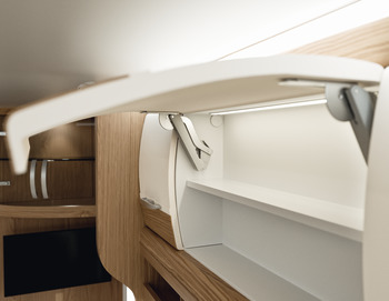 Single Door Flap Fitting Complete Set Free Space 1.11 90° or 107° opening angle Model B anthracite - view 2