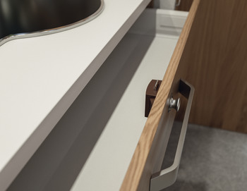Push Button Lock with Push Button Locking Backset 25 mm Backset 25 mm Matt nickel lacquered - view 2