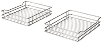 Pull Out Corner Unit Complete Set Classic Chrome Linear Baskets Vauth-Sagel VS COR Flex For cabinet width: 900 mm For door width: 450 mm 548.29.753