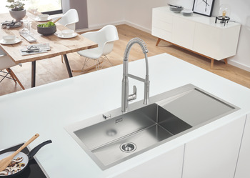 Sink GROHE K1000 single bowl Drainer Right - view 4