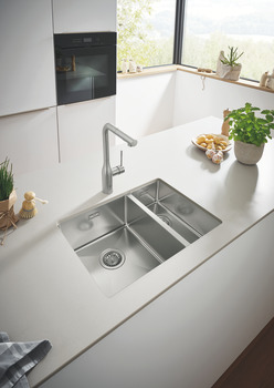 Sink GROHE K700 1.5 bowl Half bowl position: Right - view 4