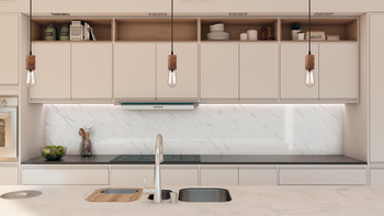 Splashback AluSplash™ High-gloss White carrara marble - view 2