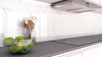 Splashback AluSplash™ High-gloss White carrara marble - view 3