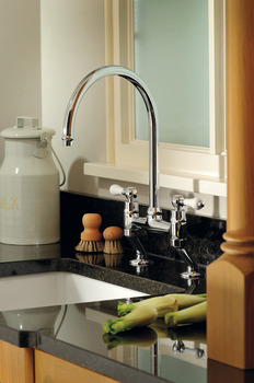 Tap Traditional Bridge C-Spout Abode Ludlow Polished chrome - AT1029 - view 2