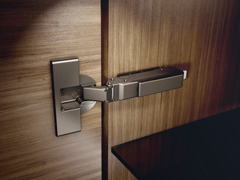 Concealed Cup Hinge 110° Full Overlay Mounting Click on Arm Tiomos For standard applications Screw fixing cup 45/9.5 with soft close Tiomos Night - anthracite - view 3