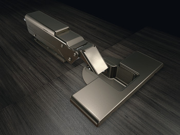 Concealed Cup Hinge 110° Full Overlay Mounting Click on Arm Tiomos For standard applications Screw fixing cup 45/9.5 with soft close Tiomos Night - anthracite - view 4