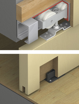 Fitting Set for Sliding Interior Doors Hawa-Junior 250/A Top hung system For 1 door