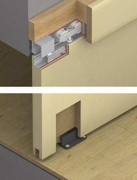 Fitting Set for Sliding Interior Doors Hawa-Junior 40/B Top hung system for low headroom doors For 1 door - view 2
