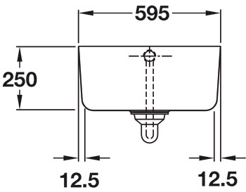 Rectangle Belfast CFBL595WH 1.0B Sink Cer Wht - view 3